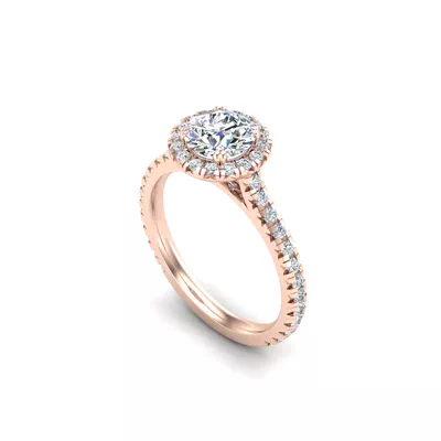 Alison Halo Engagement Ring