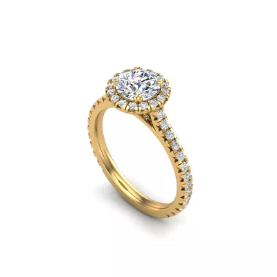 Alison Halo Engagement Ring