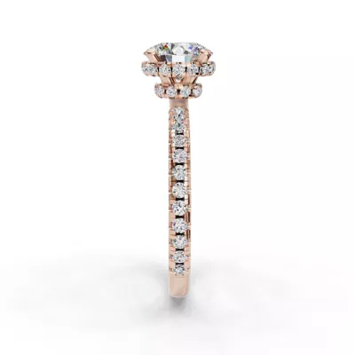 Amanda Double Hidden Halo Engagement Ring