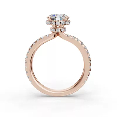 Amanda Double Hidden Halo Engagement Ring