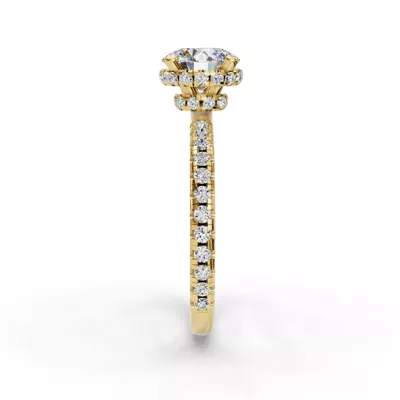 Amanda Double Hidden Halo Engagement Ring