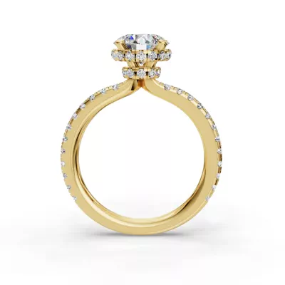 Amanda Double Hidden Halo Engagement Ring