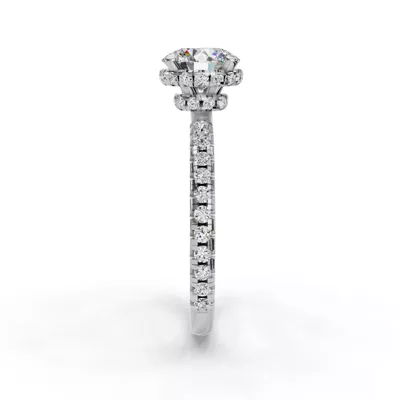 Amanda Double Hidden Halo Engagement Ring