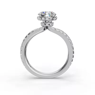 Amanda Double Hidden Halo Engagement Ring