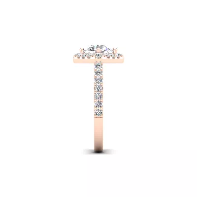 Charleigh Compass Set Halo Engagement Ring