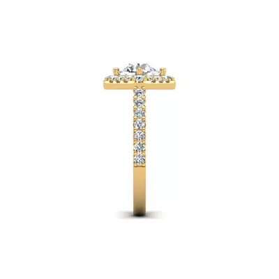 Charleigh Compass Set Halo Engagement Ring