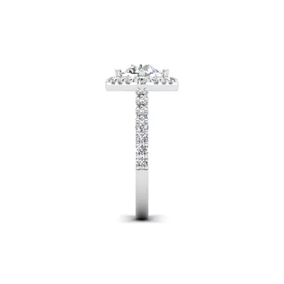 Charleigh Compass Set Halo Engagement Ring