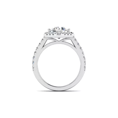 Charleigh Compass Set Halo Engagement Ring