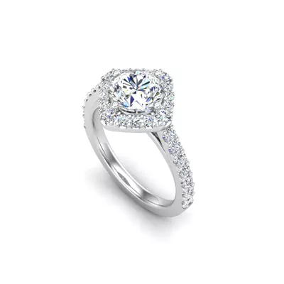 Charleigh Compass Set Halo Engagement Ring