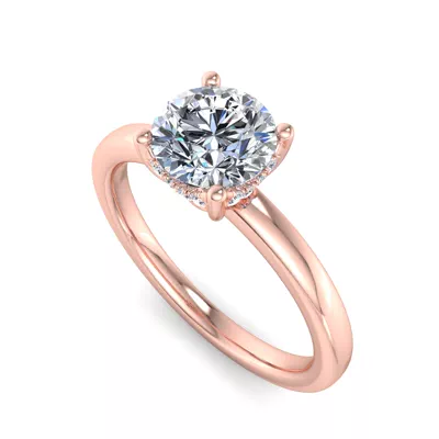 Analia Hidden Halo Engagement Ring