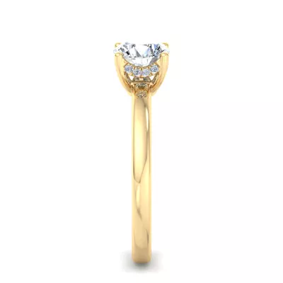 Analia Hidden Halo Engagement Ring
