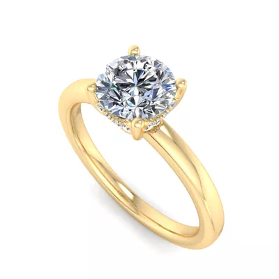 Analia Hidden Halo Engagement Ring