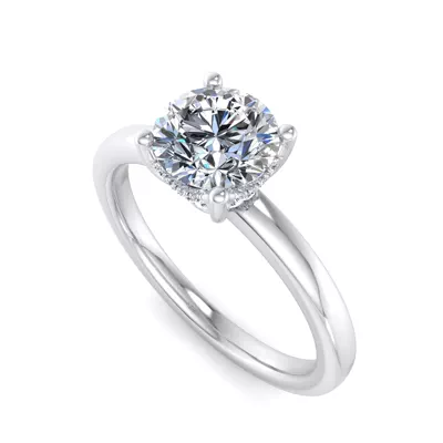 Analia Hidden Halo Engagement Ring
