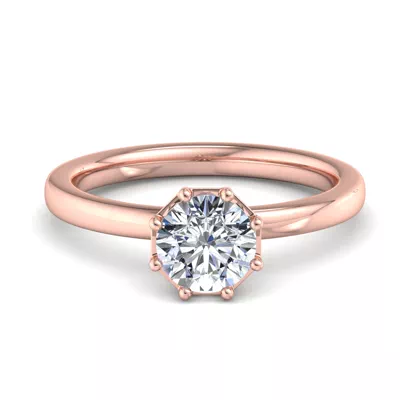 Ariya 8 Prong Hidden Halo Engagement Ring