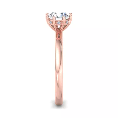 Ariya 8 Prong Hidden Halo Engagement Ring