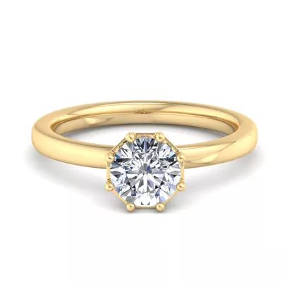 Ariya 8 Prong Hidden Halo Engagement Ring