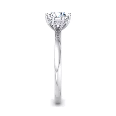 Ariya 8 Prong Hidden Halo Engagement Ring