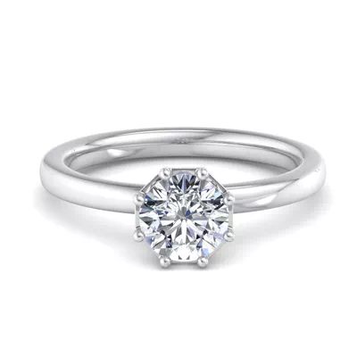Ariya 8 Prong Hidden Halo Engagement Ring