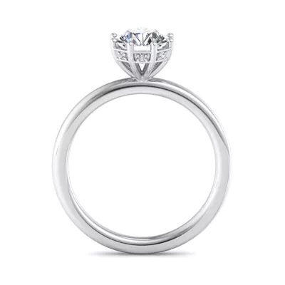 Ariya 8 Prong Hidden Halo Engagement Ring