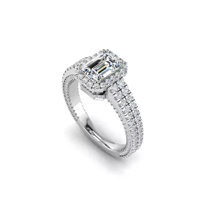 Anya Hidden Halo Engagement Ring