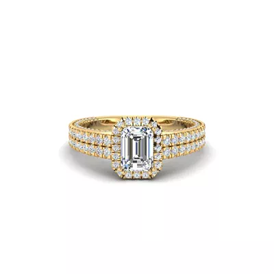 Anya Hidden Halo Engagement Ring