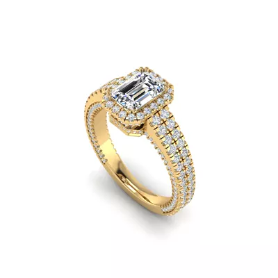 Anya Hidden Halo Engagement Ring