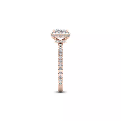 Emberly Pave Halo Engagement Ring