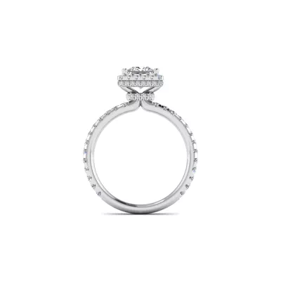 Emberly Pave Halo Engagement Ring