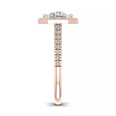Mckinley Hexagon Halo Engagement Ring