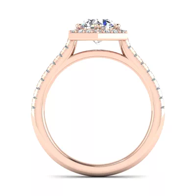 Mckinley Hexagon Halo Engagement Ring