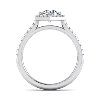 Mckinley Hexagon Halo Engagement Ring