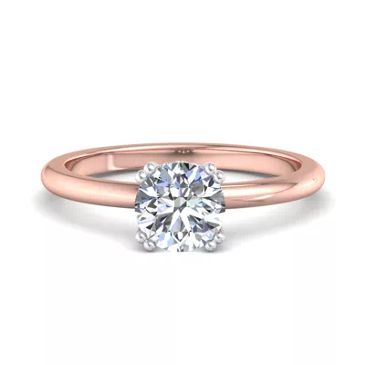 Virginia Double Prong Hidden Halo Engagement Ring