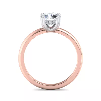 Virginia Double Prong Hidden Halo Engagement Ring