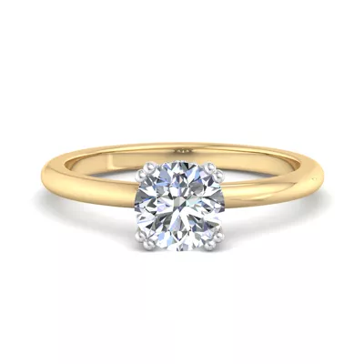 Virginia Double Prong Hidden Halo Engagement Ring