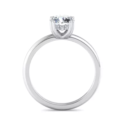 Virginia Double Prong Hidden Halo Engagement Ring