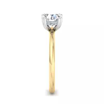 Virginia Double Prong Hidden Halo Engagement Ring