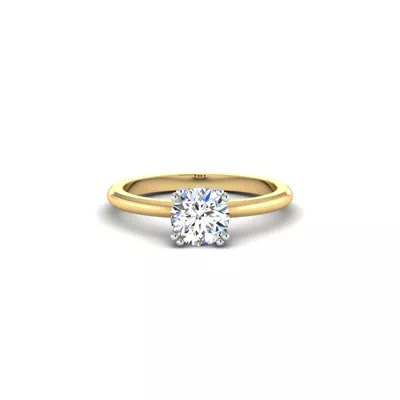 Virginia Double Prong Hidden Halo Engagement Ring