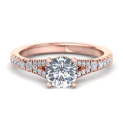 Amalia Split Shank Pave Engagement Ring