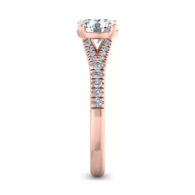 Amalia Split Shank Pave Engagement Ring