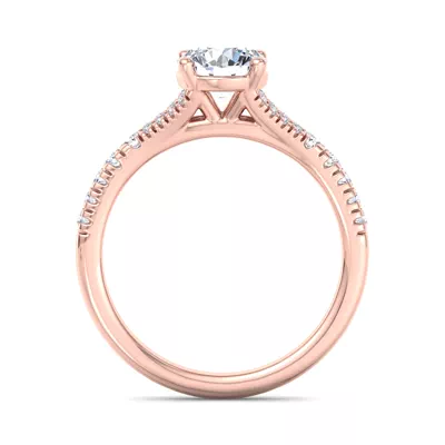 Amalia Split Shank Pave Engagement Ring