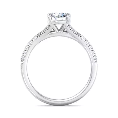 Amalia Split Shank Pave Engagement Ring