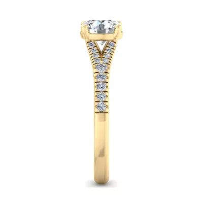 Amalia Split Shank Pave Engagement Ring