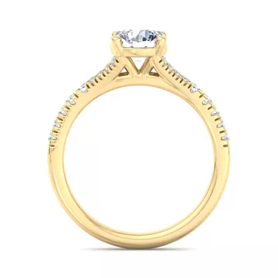 Amalia Split Shank Pave Engagement Ring