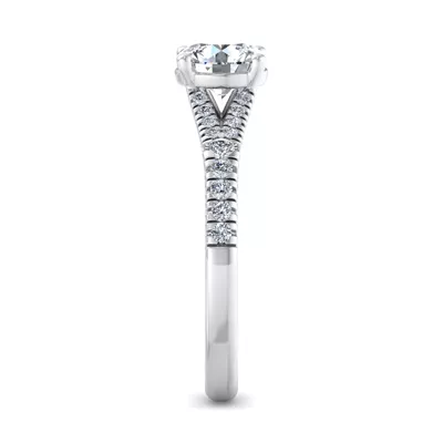 Amalia Split Shank Pave Engagement Ring