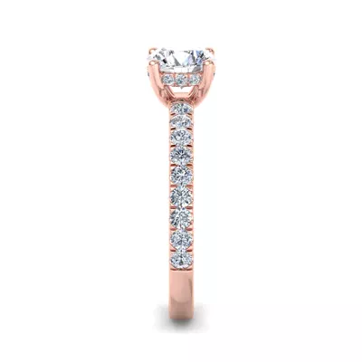 Opal Hidden Halo Engagement Ring
