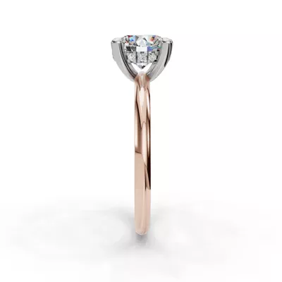 Skyler Two-Tone Hidden Halo Engagement Ring