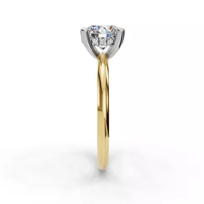 Skyler Two-Tone Hidden Halo Engagement Ring