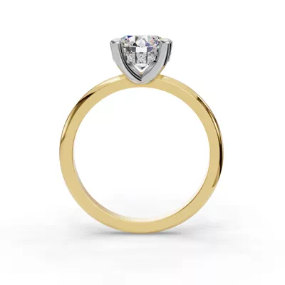 Skyler Two-Tone Hidden Halo Engagement Ring
