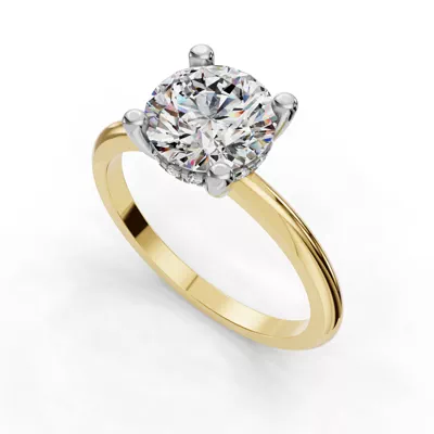 Skyler Two-Tone Hidden Halo Engagement Ring