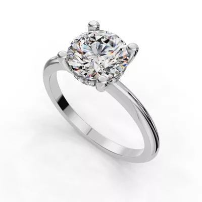 Skyler Two-Tone Hidden Halo Engagement Ring